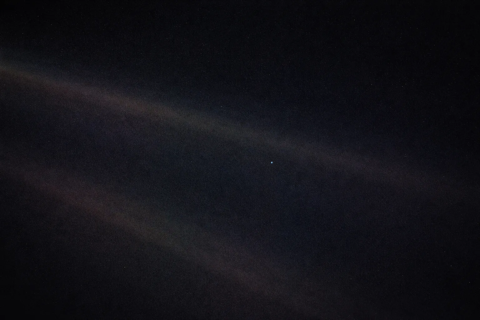 Voyager 1 spacecraft illustration, on its journey to the outer edge of the solar system.