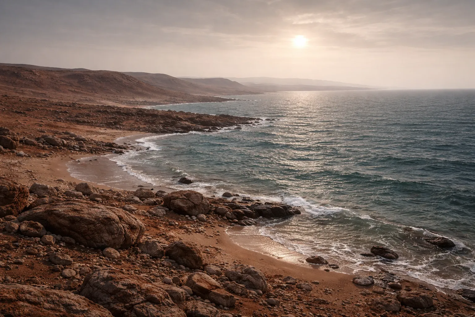 Ancient river valley channels carved across the Martian surface, billions of years old.