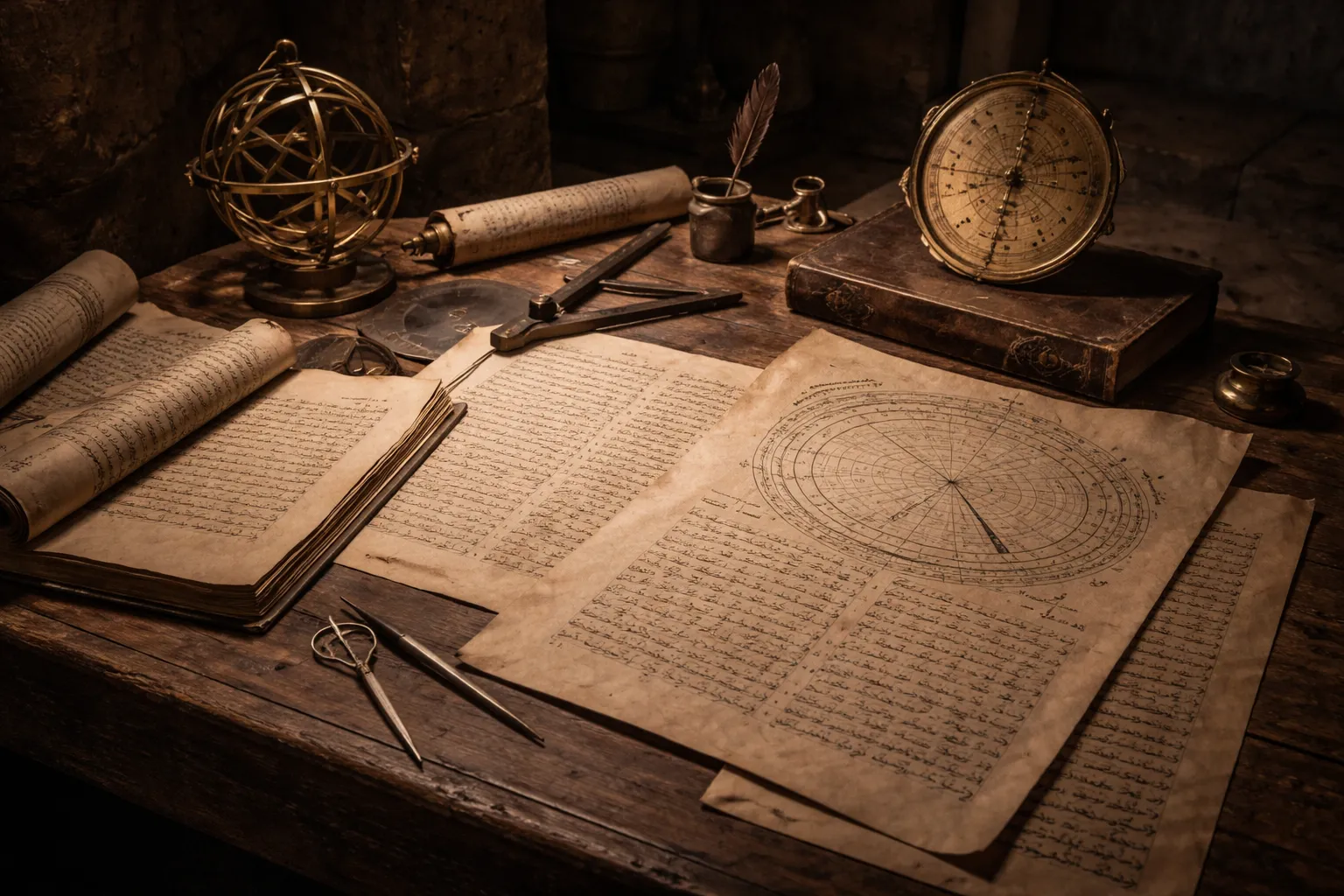 Pages from the Zij-i Sultani, Ulugh Beg's star catalogue that listed 1,018 stars with extraordinary precision.