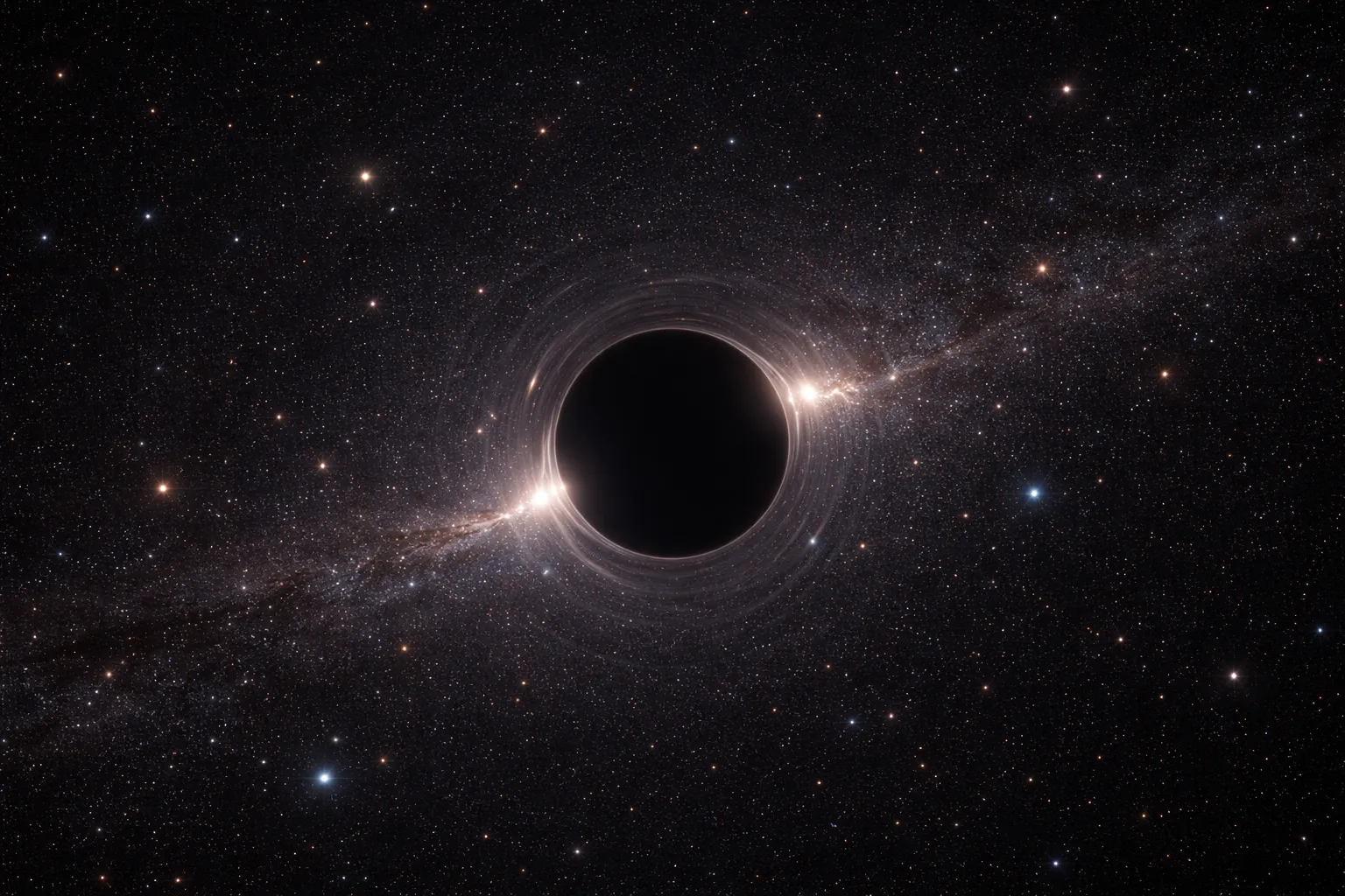 An observer far from a black hole watching signals from a nearby clock arrive increasingly stretched and slowed.