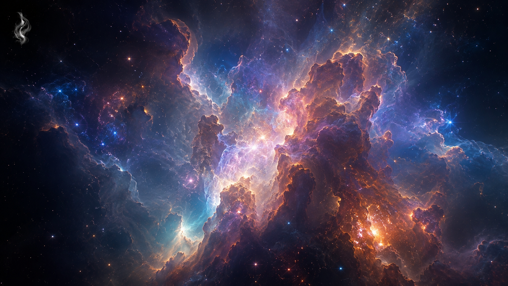 nebula glowing gas pillars stellar nursery
