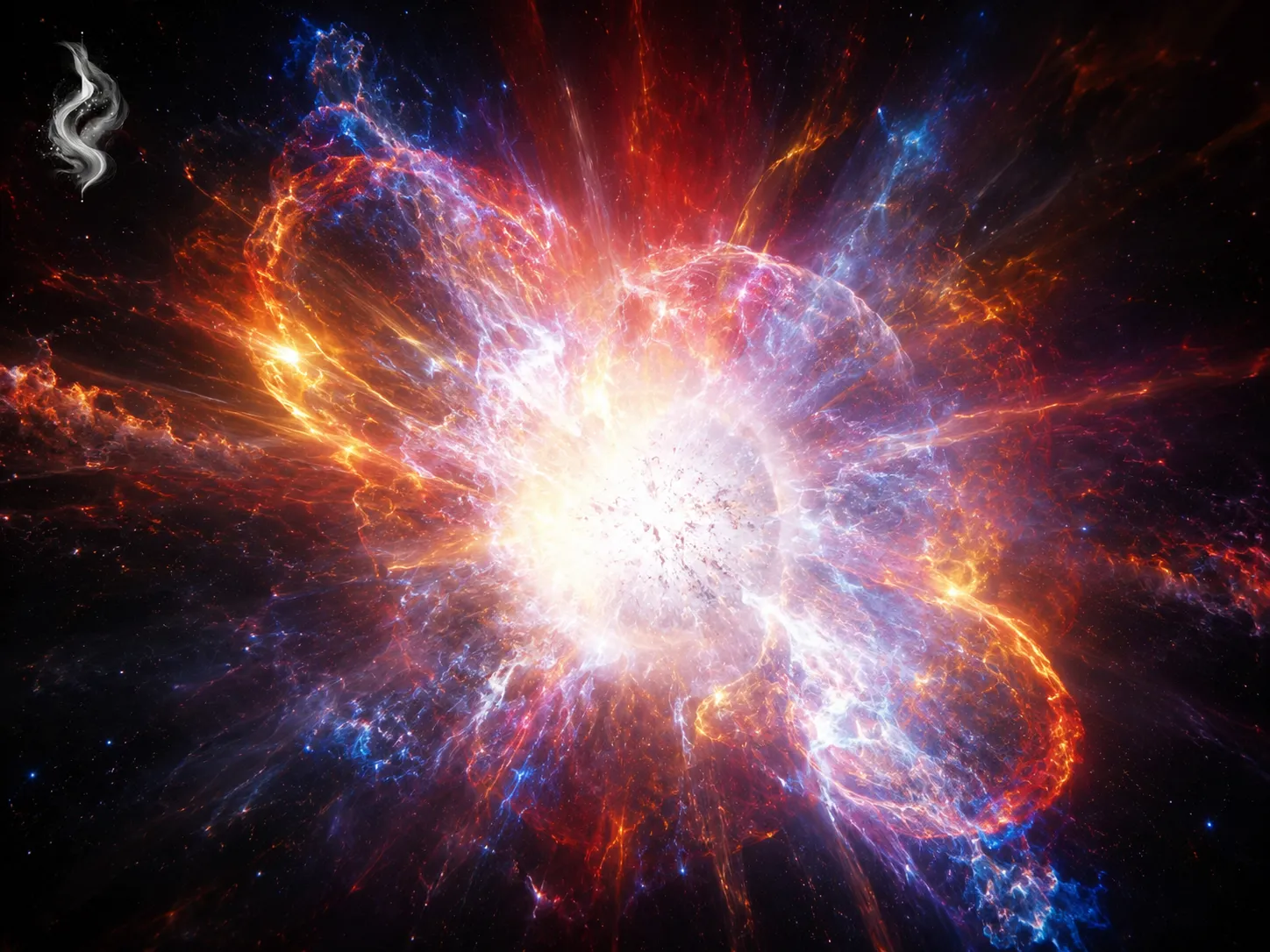 Supernova explosion with shockwave