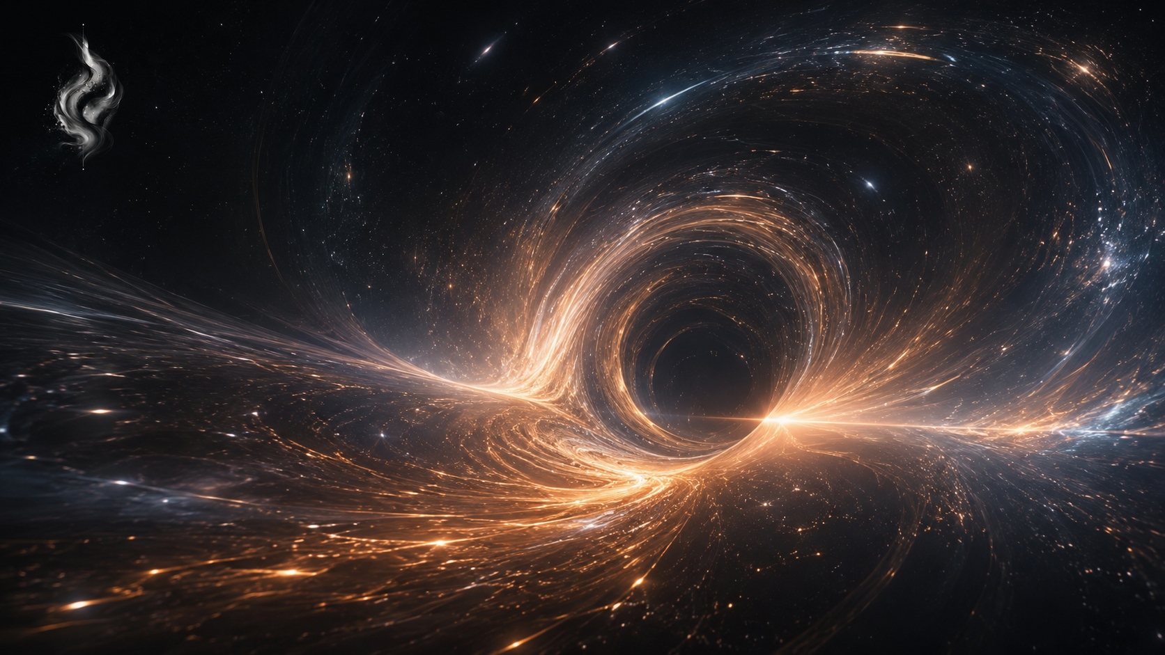 wormhole spacetime tunnel golden light
